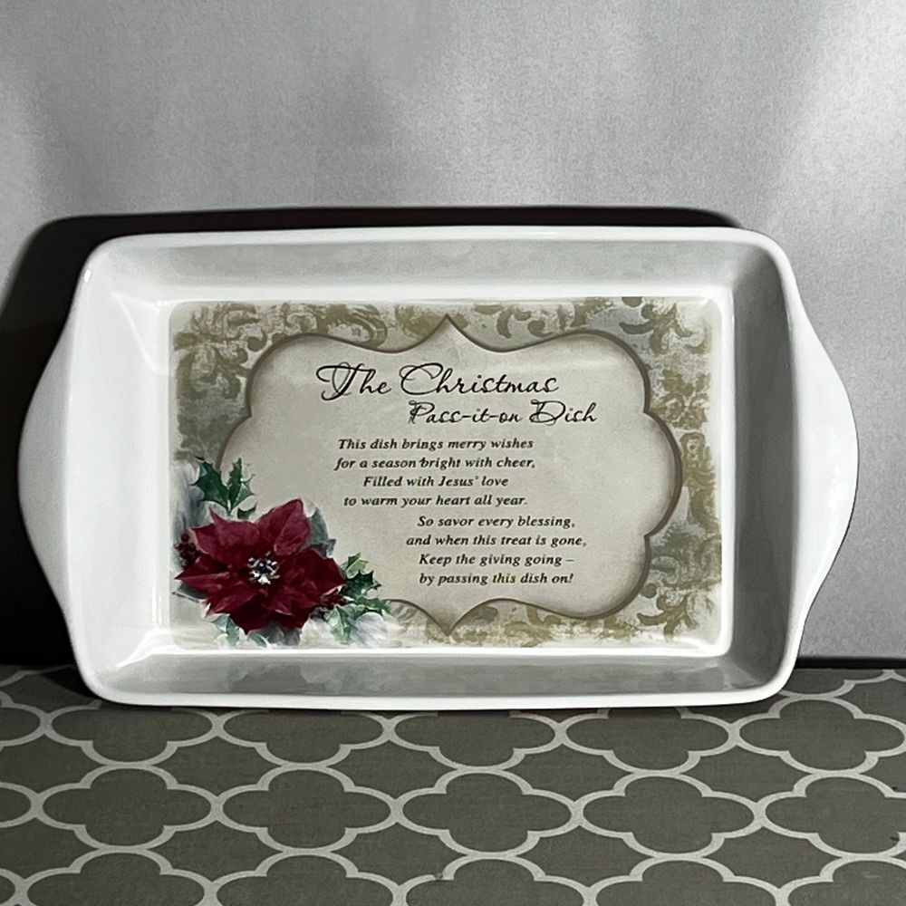 Abby Press "The Christmas Ass It On Dish"‎ 13X9 Ceramic Baking Dish